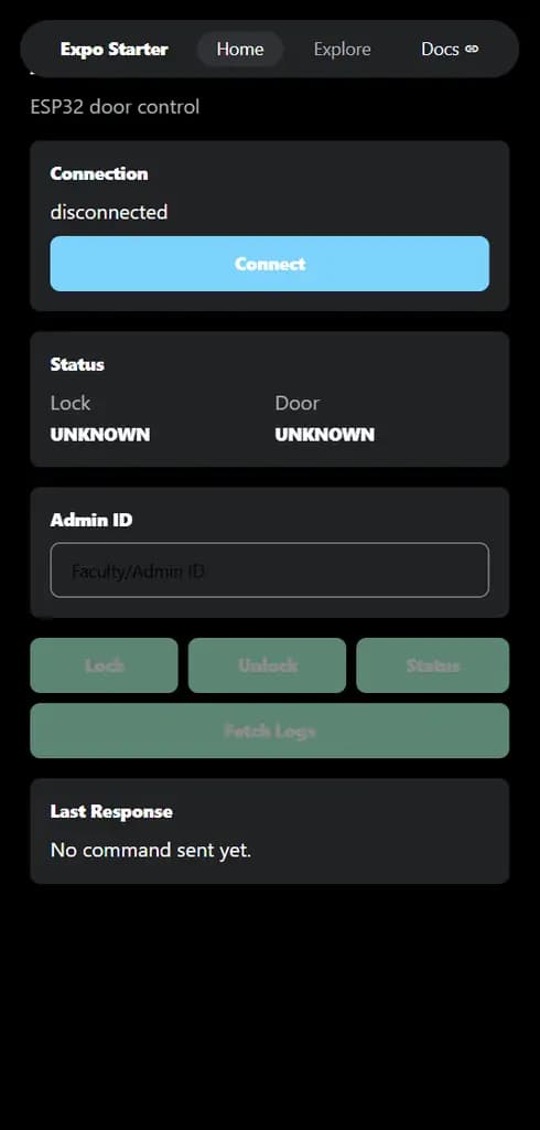 Access Guard companion app showing disconnected lock and door controls